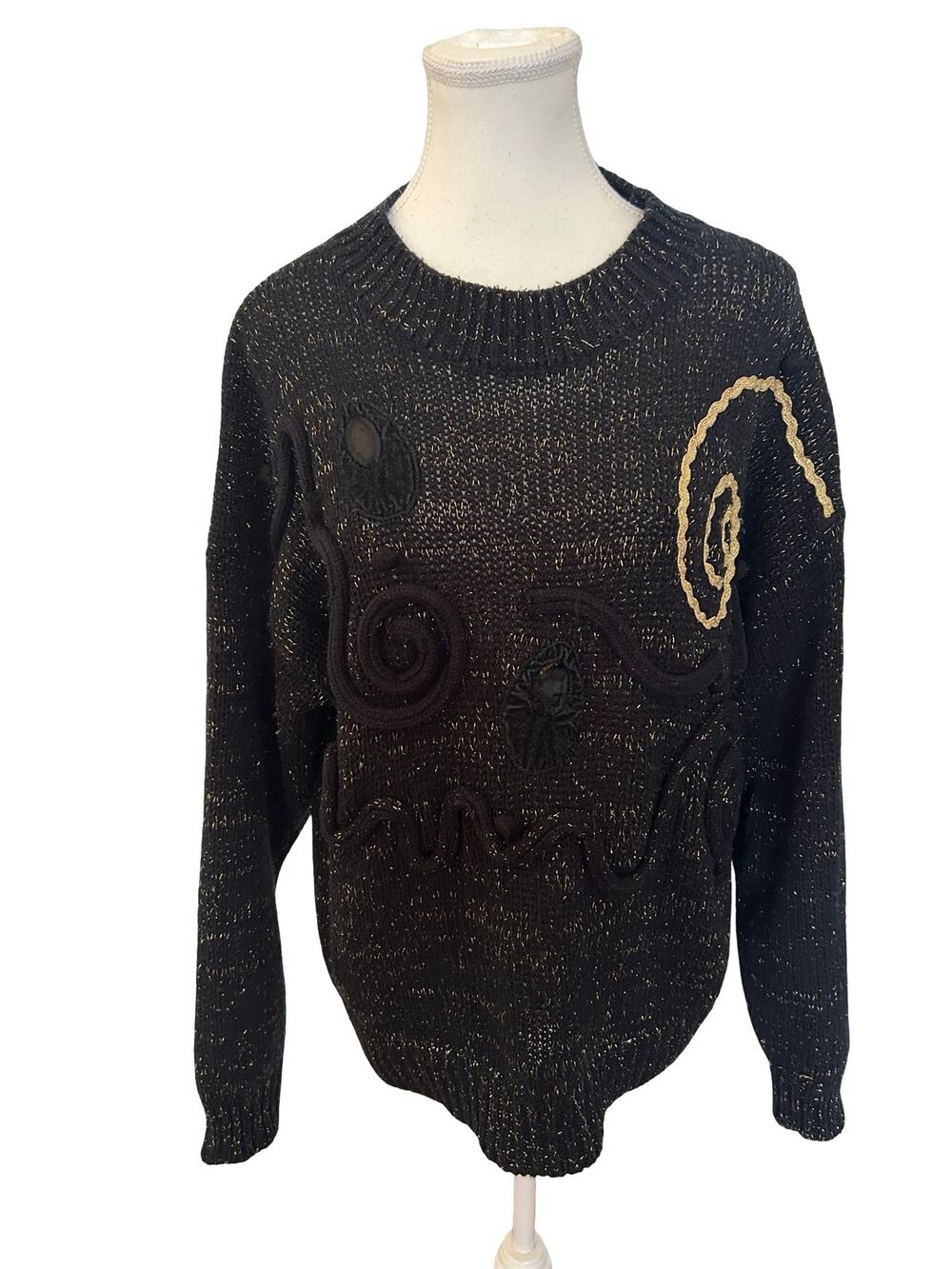 Vintage Jamie Scott metallic embellished sweater